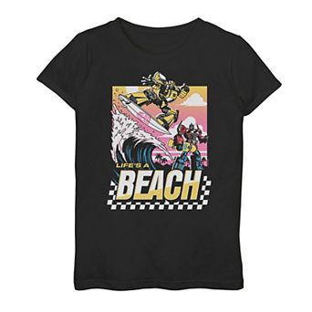 Girls 7-16 Transformers Beach Day Graphic Tee