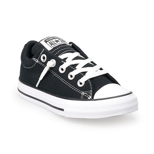 Converse Chuck Taylor All Star 1V Black White Strap Kids Preschool Shoes  372881C