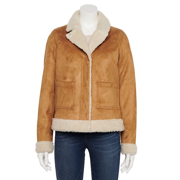 Women s Sonoma Goods For Life Sherpa Lined Faux Suede Jacket