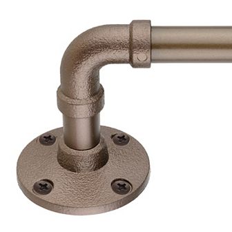 Decopolitan 5/8" Pipe Adjustable Curtain Rod Set