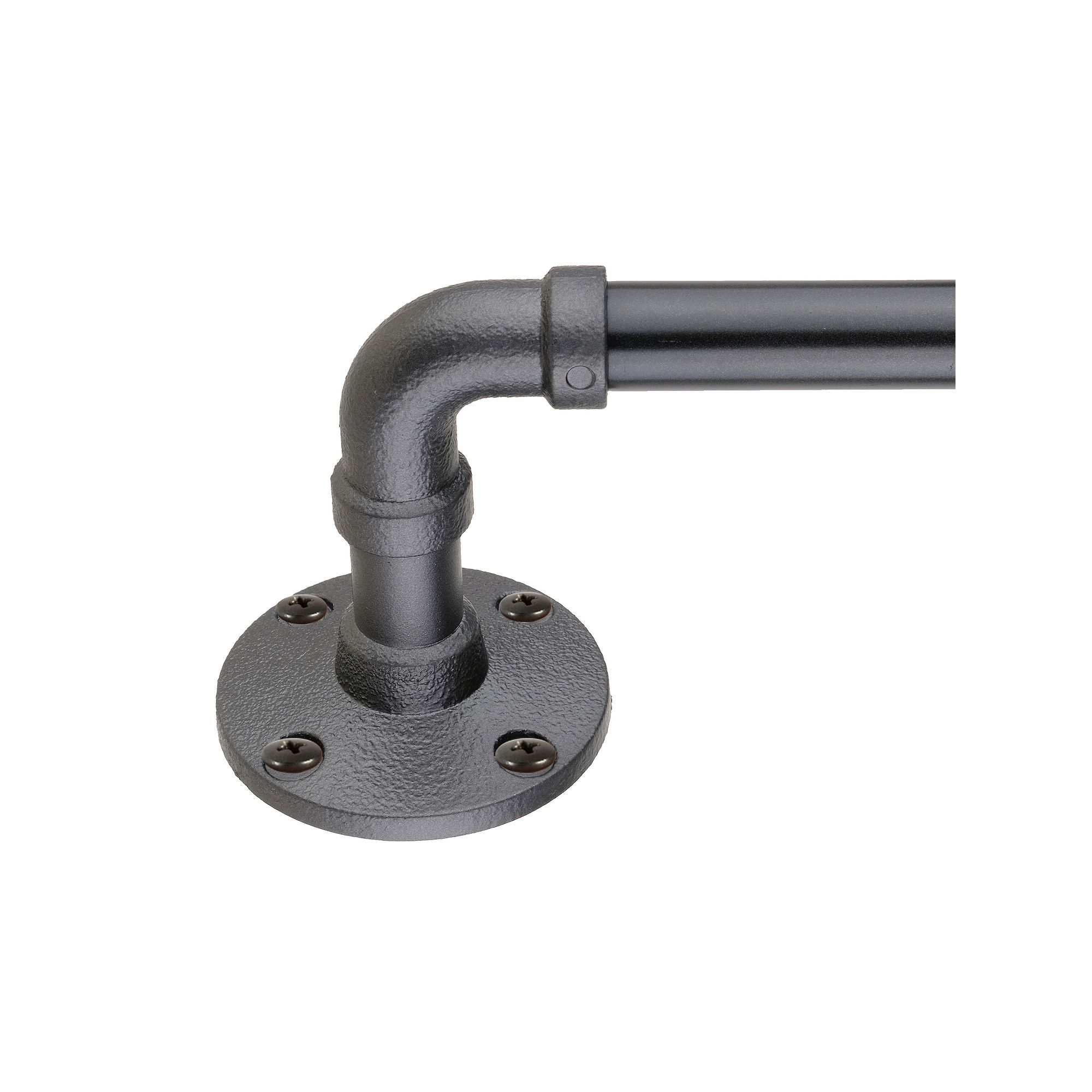 Decopolitan 5/8 Pipe Adjustable Curtain Rod Set, Gloss Vintage Bronze