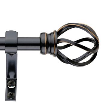 Decopolitan Cage Adjustable 5/8" Curtain Rod Set