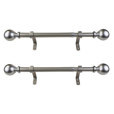 Decopolitan Ball Adjustable 1" Curtain Rod Set