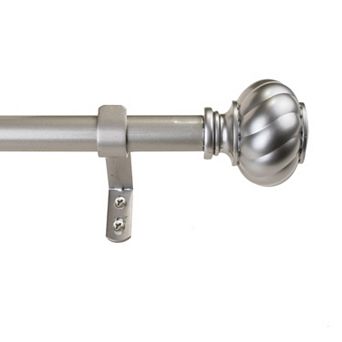 Decopolitan Twist Knob Adjustable 1" Curtain Rod Set