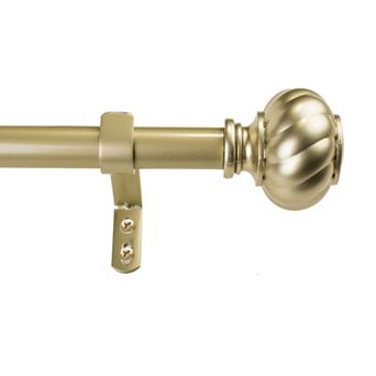 Decopolitan Twist Knob Adjustable 1" Curtain Rod Set