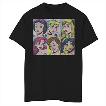 Boys 8-20 Disney Princess Pop Art Portraits Box Up Graphic Tee