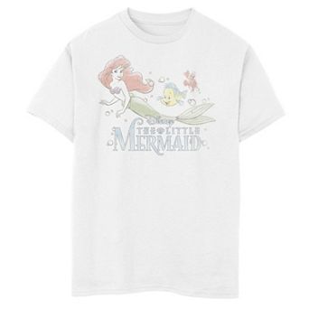 Disney's The Little Mermaid Watercolor Group Boys 6-20 Portrait Graphic Tee