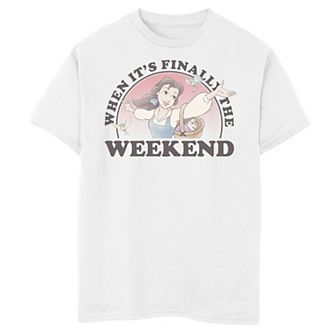 Disney's Beauty And the Beast Belle Boys 8-20 Finally The Weekend Graphic Tee
