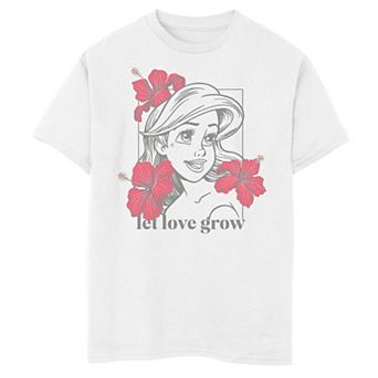 Disney's The Little Mermaid Ariel Boys 6-20 Let Love Grow Floral Graphic Tee