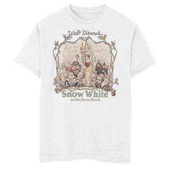 Disney's Snow White And The Seven Dwarfs Boys 6-20 Vintage Portrait Graphic Tee