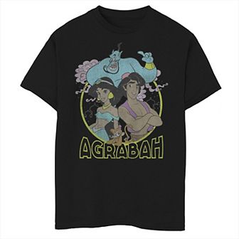 Disney's Aladdin Boys 8-20 Group Shot Agrabah Circle Graphic Tee
