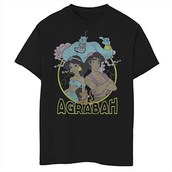 Disney's Aladdin Boys 8-20 Group Shot Agrabah Circle Graphic Tee