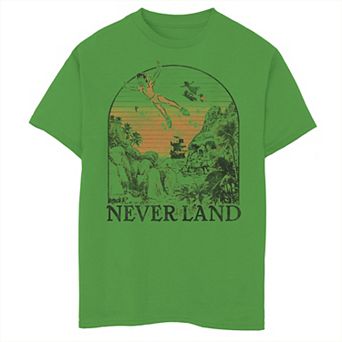 Disney's Peter Pan Flying Over Never Land Boys 8-20 Graphic Tee