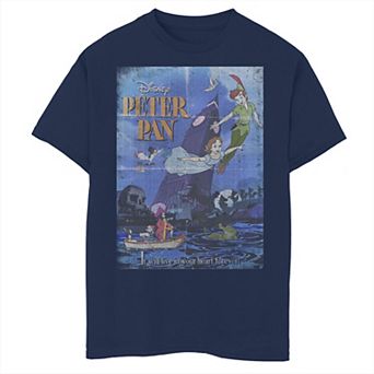 Disney's Peter Pan Boys 8-20 Vintage Movie Poster Graphic Tee