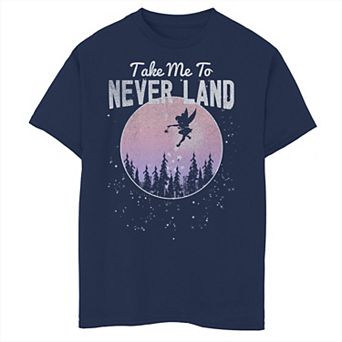Disney's Peter Pan Tinkerbell Boys 6-20 Take Me To Never Land Graphic Tee