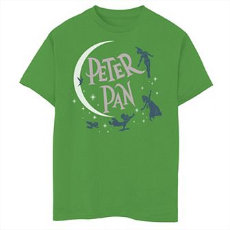 Disney's Peter Pan Group Shot Crescent Moon Silhouette Boys 8-20 Graphic Tee
