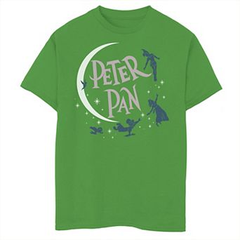 Disney's Peter Pan Group Shot Crescent Moon Silhouette Boys 8-20 Graphic Tee