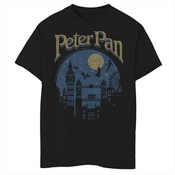 Disney's Peter Pan Boys 6-20 Group Shot London Night Silhouette Graphic Tee