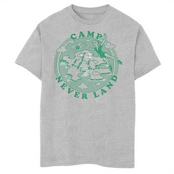 Disney's Peter Pan Boys 8-20 Camp Never Land Flying Logo Graphic Tee