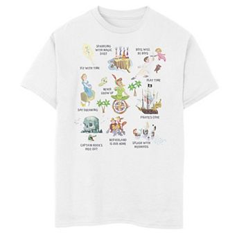 Disney's Peter Pan Things In Never Land Boys 8-20 Graphic Tee