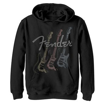 Boys 8-20 Fender Stacked Guitar Faded Logo Hoodie
