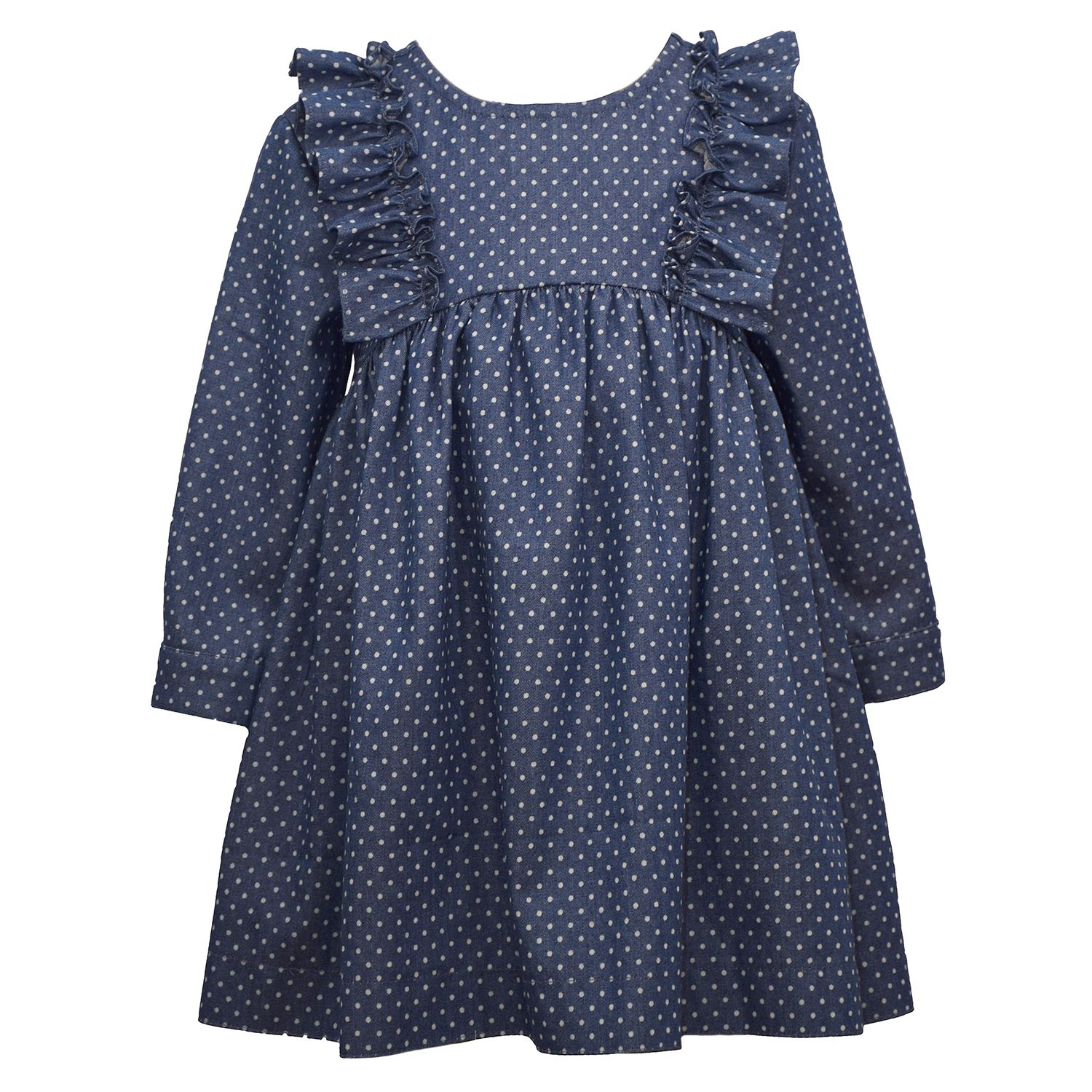 chambray polka dot dress