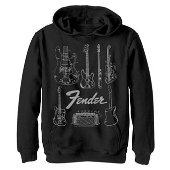 Boys 8-20 Fender Guitars & Amp Logo Hoodie