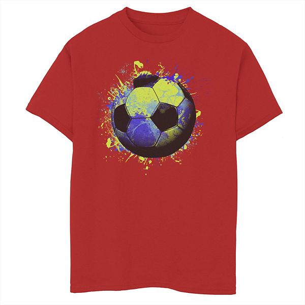 Boys 8-20 Fifth Sun Soccer Ball Paint Splatter Portrait Graphic Tee