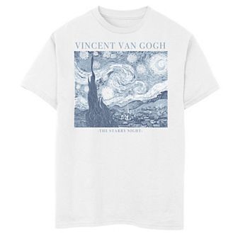 Boys 8-20 Trendy Vincent Van Gogh The Starry Night Graphic Tee