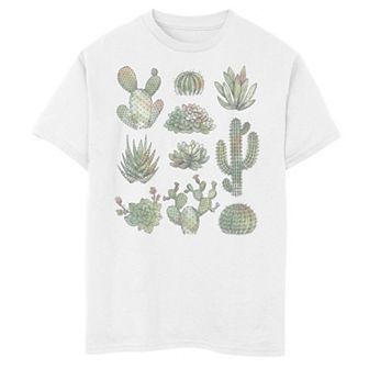 Boys 8-20 Trendy Watercolor Cactus Graphic Tee