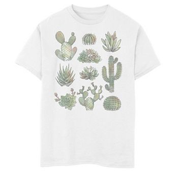Boys 8-20 Trendy Watercolor Cactus Graphic Tee