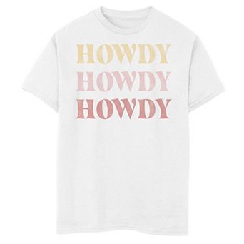 Boys 6-20 Trendy Howdy Text Stack Graphic Tee