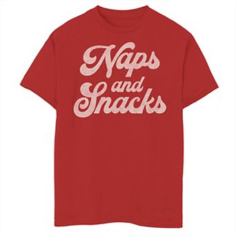 Boys 8-20 Trendy Naps and Snacks Graphic Tee
