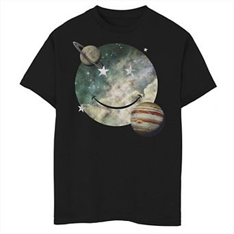 Boys 6-20 Trendy Galactic Smiley Face Graphic Tee