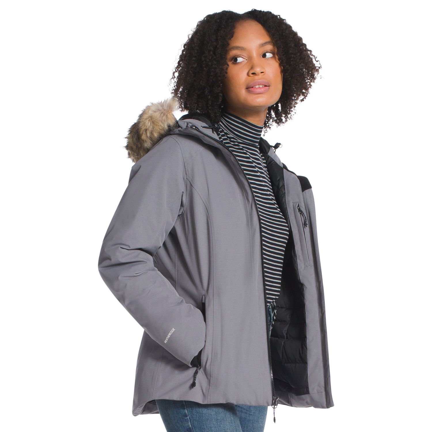 grey parka womens