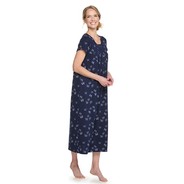 Womens Croft And Barrow® Short Sleeve Henley Nightgown
