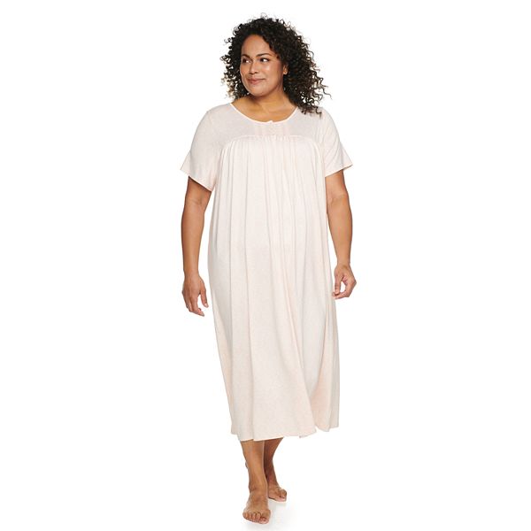 Plus Size Croft & Barrow® Short Sleeve Henley Nightgown