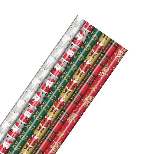 Plusmark Christmas Wrapping Paper Single Roll Assortment