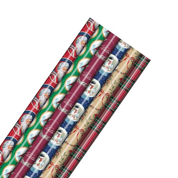 Plusmark Traditional Christmas Wrapping Paper with Gridlines Single