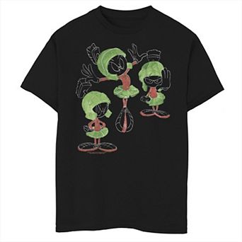 Boys 6-20 Looney Tunes Marvin The Martian Paint & Sketch White Graphic Tee