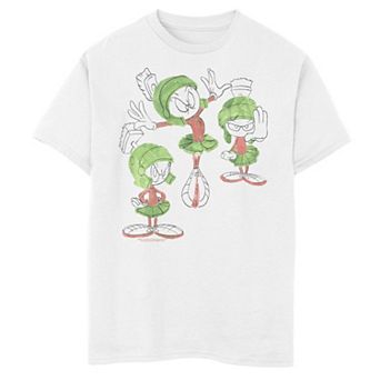 Boys 6-20 Looney Tunes Marvin The Martian Paint & Sketch White Graphic Tee