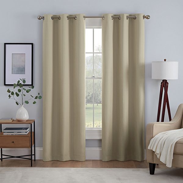 eclipse Kylie Absolute Zero 100% Blackout Grommet Window Curtain Set