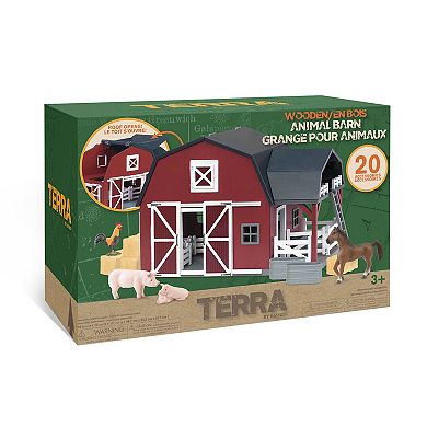 Terra by Battat Wooden Barn Farm Pretend Playset