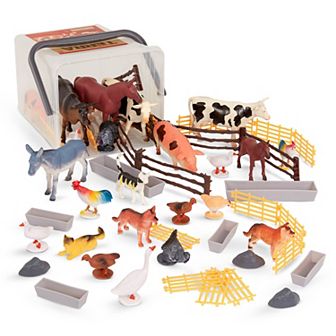 Terra by Battat Country World Farm Animals and Accessories Figure Set