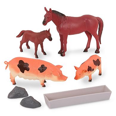 Terra by Battat Country World Farm Animals and Accessories Figure Set