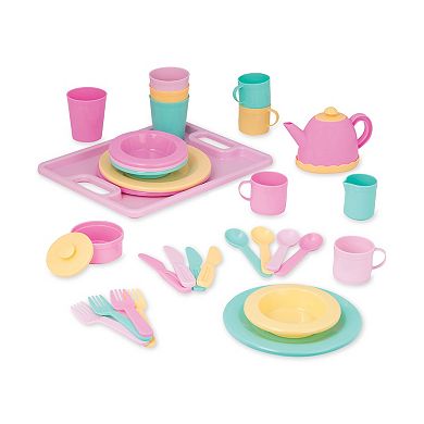 Terra by Battat Play Circle Dishes Wishes Dinnerware Pretend Playset