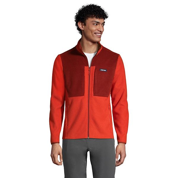 Men's Lands' End FullZip Grid Fleece Jacket