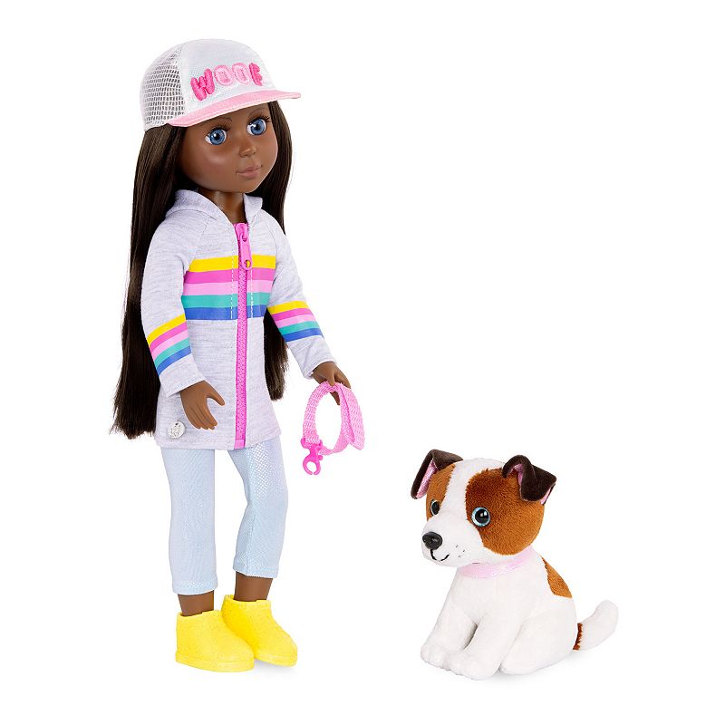 Glitter Girls Jana & Cuddles Doll and Dog Plush Playset, Multicolor