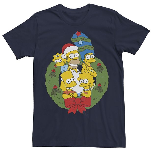Men s The Simpsons Christmas Wreath Tee