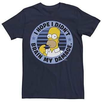 Men's The Simpsons Homer I Hope I Didn't Brain My Damage Tee